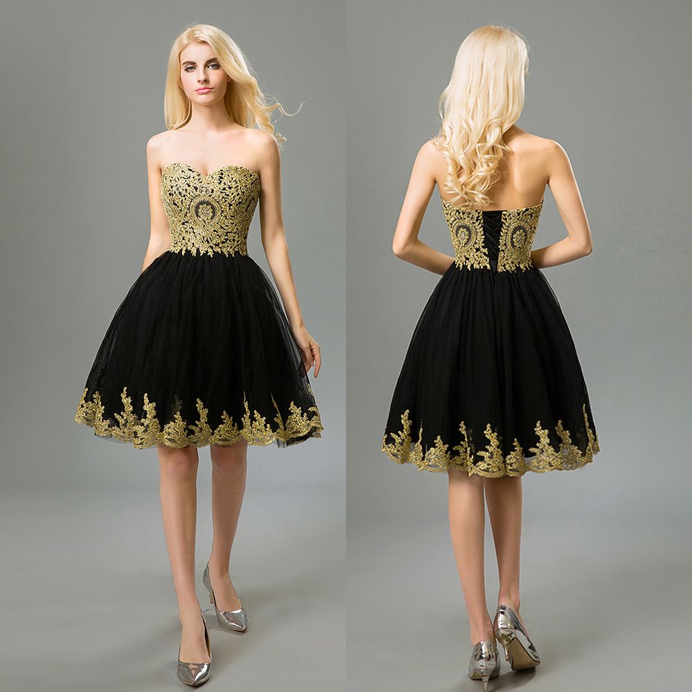 Cheap Short Prom Dresses 2017 Sweetheart A Line Knee Length Lace Short Prom Dresses 2017 Sweetheart A Line Knee Length Lace up Tulle Gold Lace Prom Gowns ... - Cheap Short Prom Dresses 2017 Sweetheart A Line Knee Length Lace