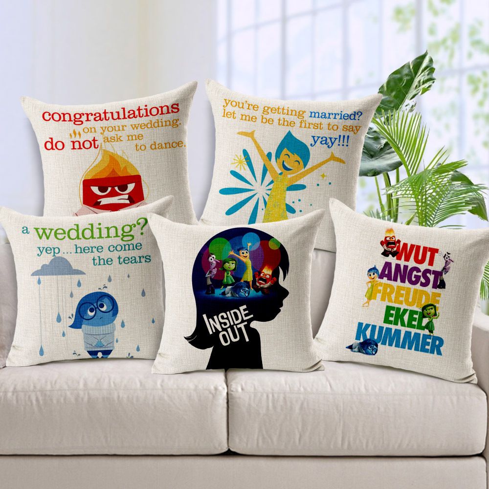 Decorative Throw Pillow Cover 18 Inside Out Cotton Linen Square