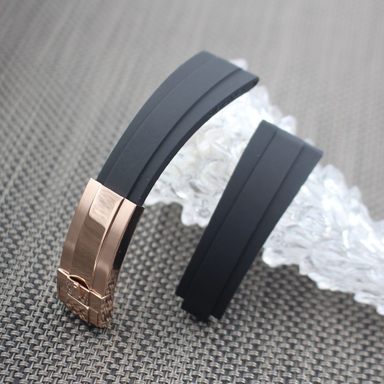 Acheter Pas Cher Bracelet En Caoutchouc Imperméable En Acier Inoxydable  Boucle De Montre Bracelet De Montre Pour Rolex Oysterflex Bracelet Montre  Homme 20mm Noir Du 18,28 € | Fr.Dhgate