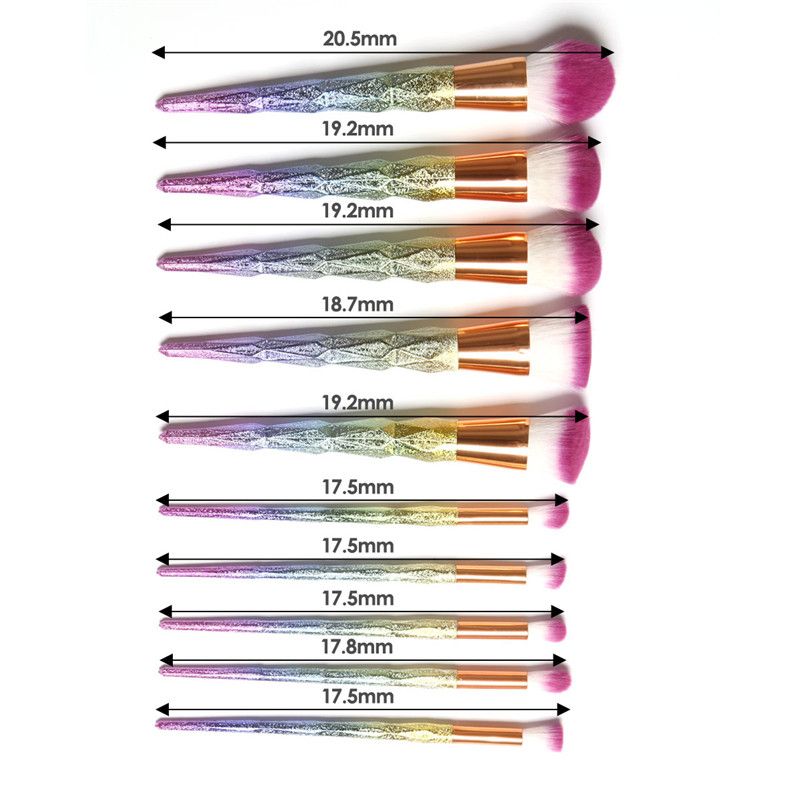 FOCALLURE Newest Diamond Shape Makeup Brush Set Glitter ...