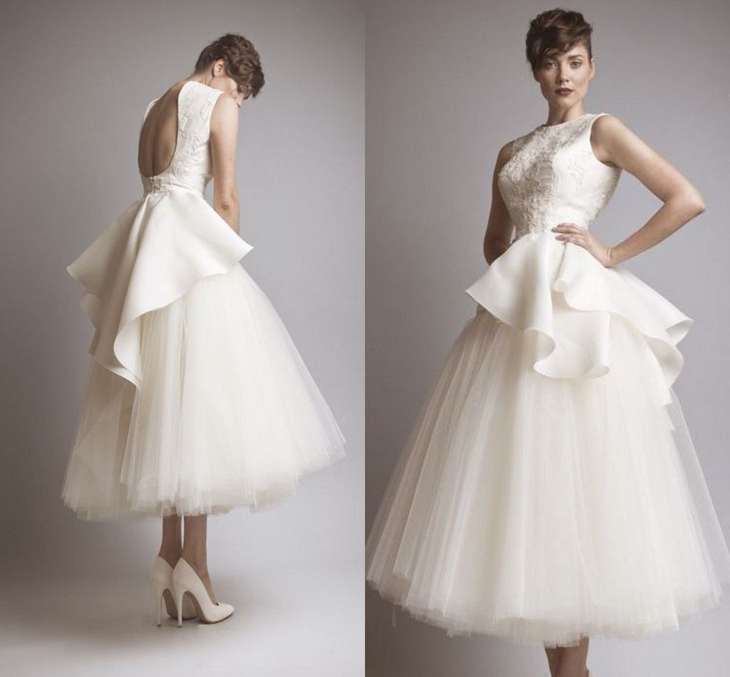 short tutu wedding dress