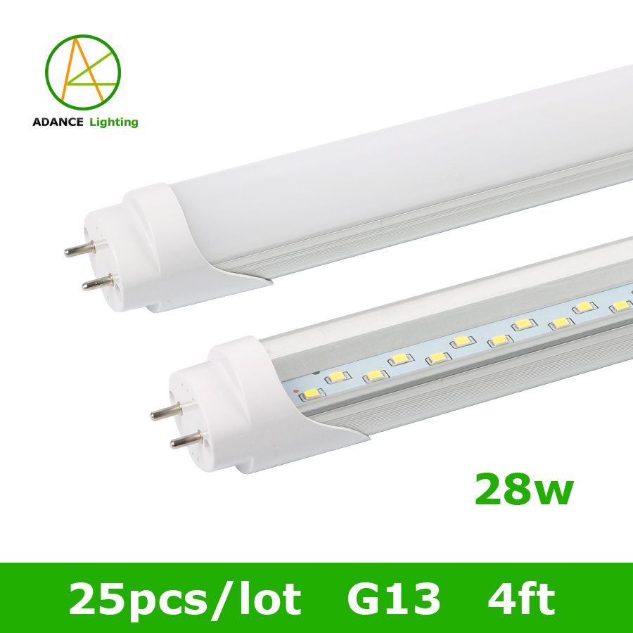 G13 T8 4ft SMD2835 144Leds Led Tube Double Pins 28W 3000lumens Warm