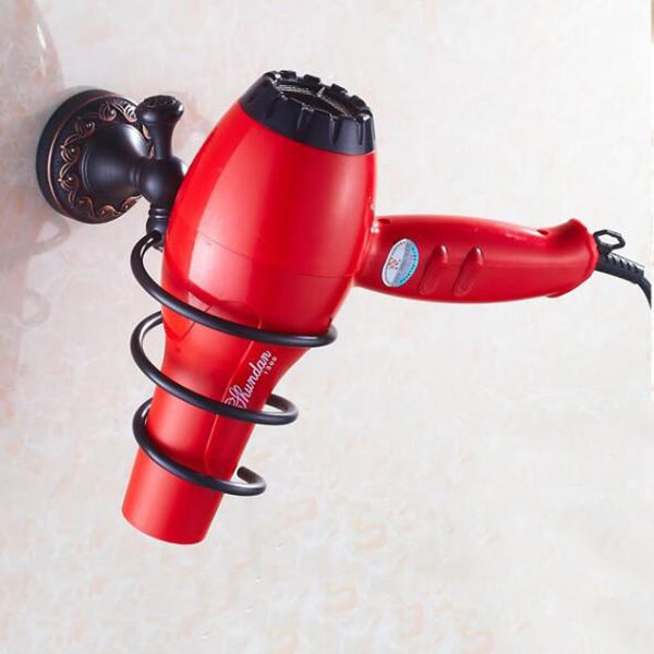 2017 Black Bronze Plating Hair Dryer Holder Rack Oil Brushed Wall ... Black Bronze Plating Hair Dryer Holder Rack Oil Brushed Wall Mounted Circular Holder Bathroom Product Accessories ... - 2017 Black Bronze Plating Hair Dryer Holder Rack Oil Brushed Wall