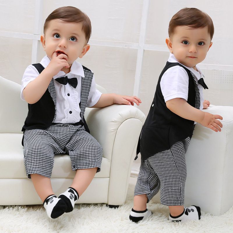 baby boy formal romper