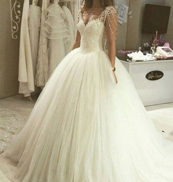 drop waist ball gown