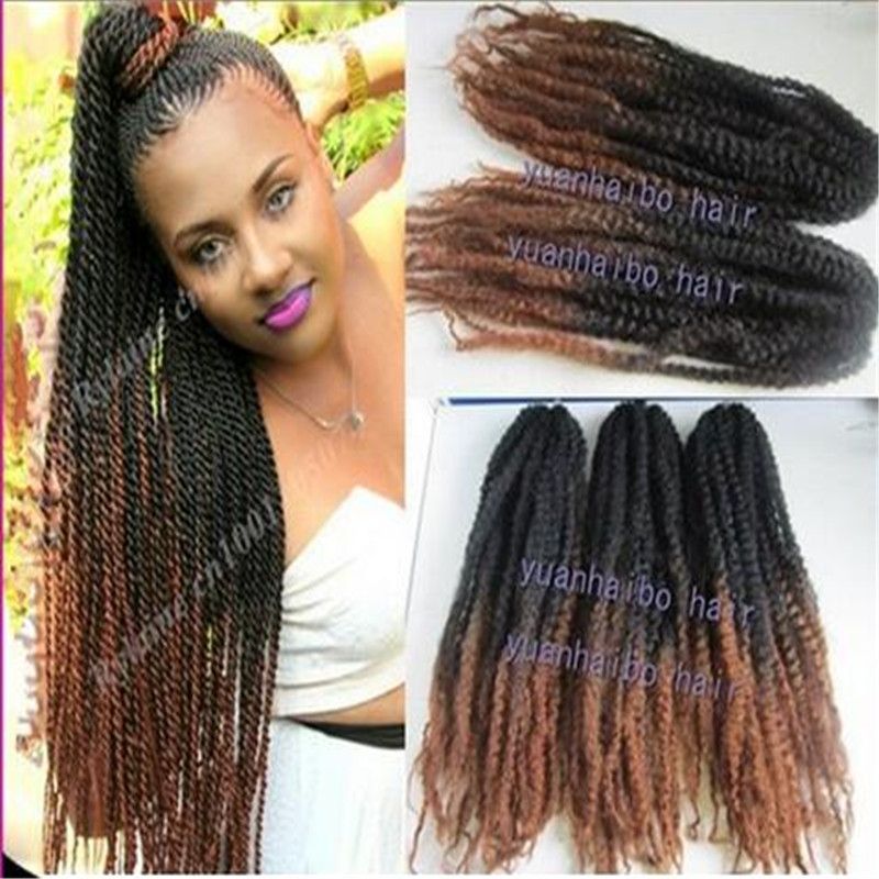 Stock Top Quality 20 Black Brown Ombre Marley Braid 100 Kanekalon