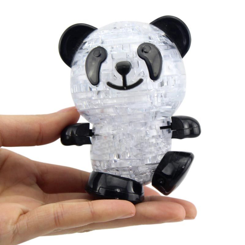 SODIAL Crystal Cute Panda Model Puzzle Popular Kids Toys DIY Building Toy Gift Gadget 3D Puzzle