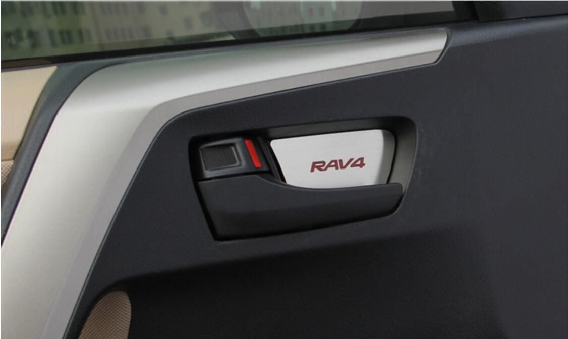 For Toyota Rav4 Stainless Steel Interior Door Handle Bowl Cover 2013 2014 2015 2016 For Toyota Rav 4 Inside Door Trim Accessories Automotive Interior