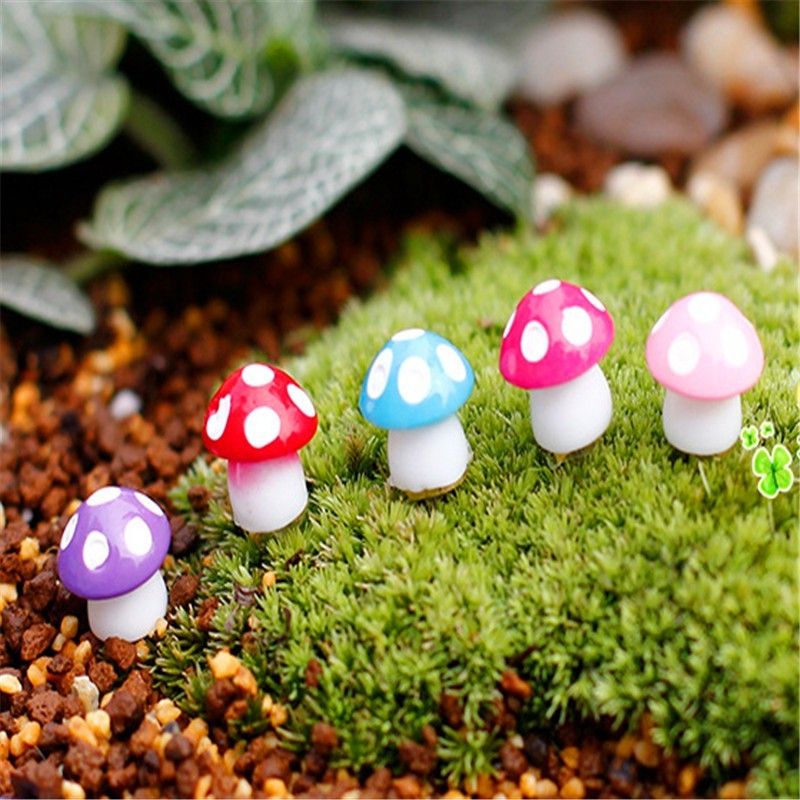 2020 Fairy Garden Miniatures Mini Mushroom Ornaments