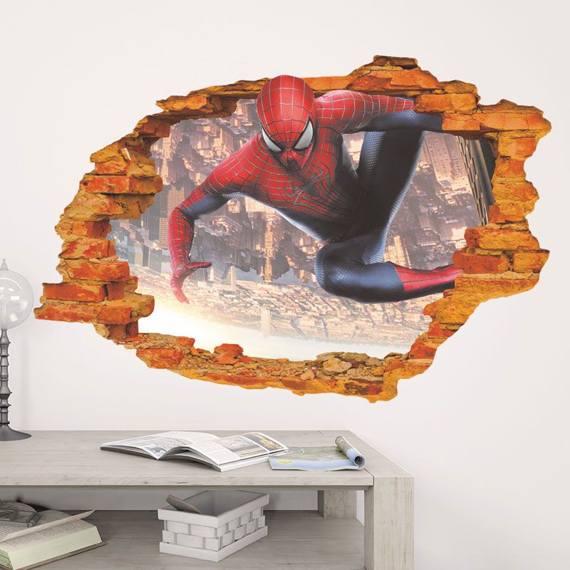 NOUVEAU Spiderman SET Amovible Stickers muraux Art Decal D/écoration pour la maison des enfants