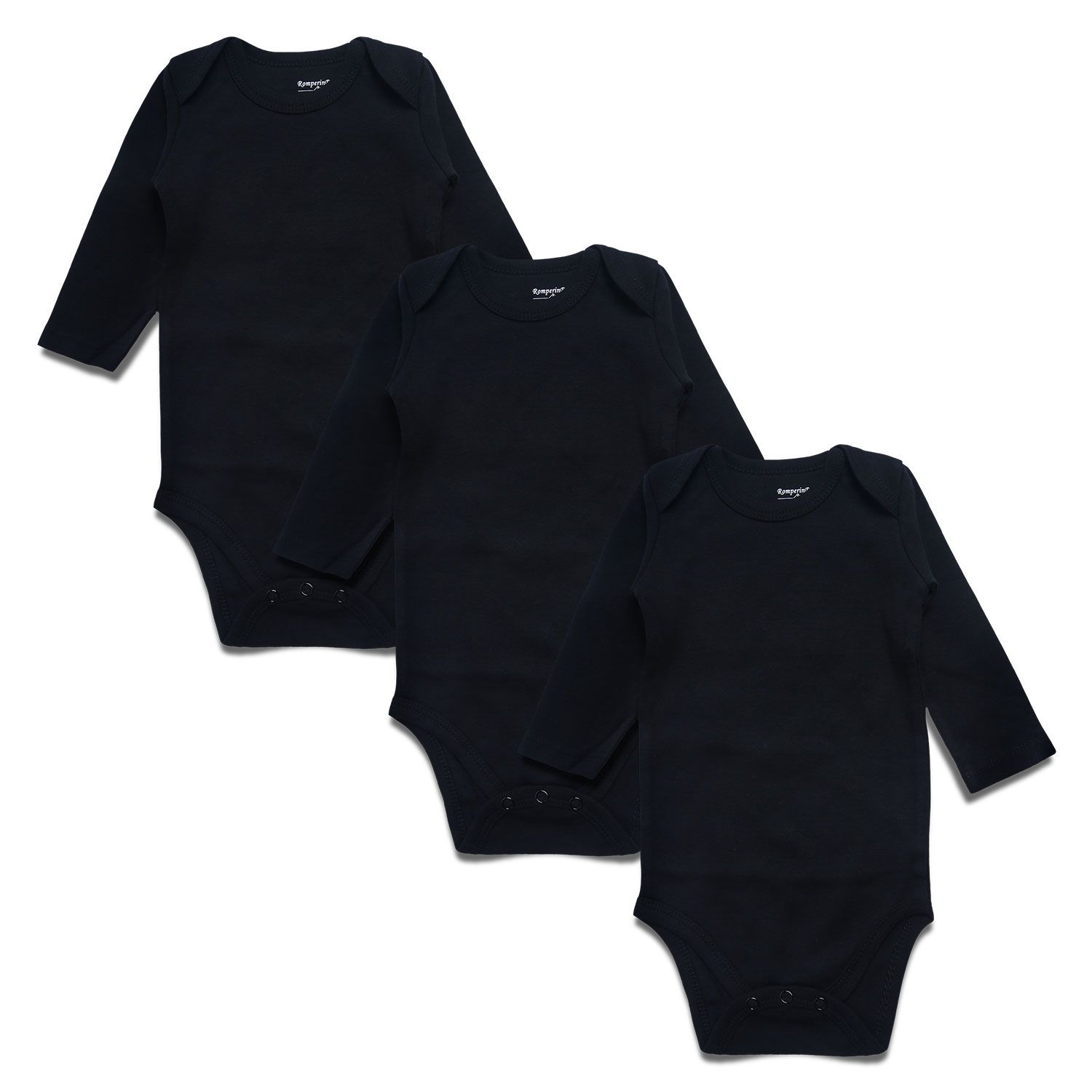 2020 Newborn Baby Bodysuit Black 100 Cotton Long Sleeve Unisex Baby