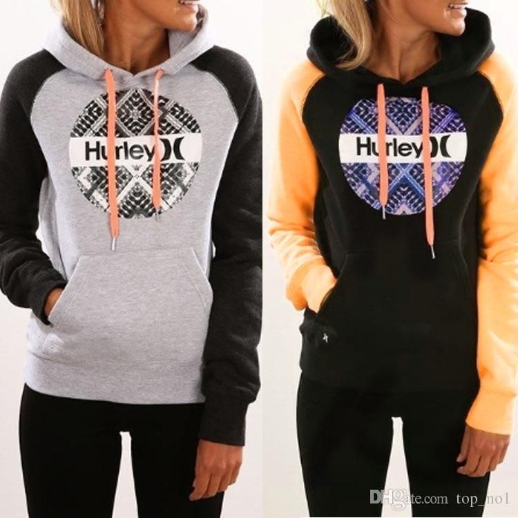 Compre Hurley Moda Mujer Ropa Deportiva Ventas Calientes Sudaderas Con  Capucha Sudadera Informal Carta Impresa Abrigo Chaqueta Outwear TopsDDA038  A 14,33 € Del At_trade | DHgate.Com