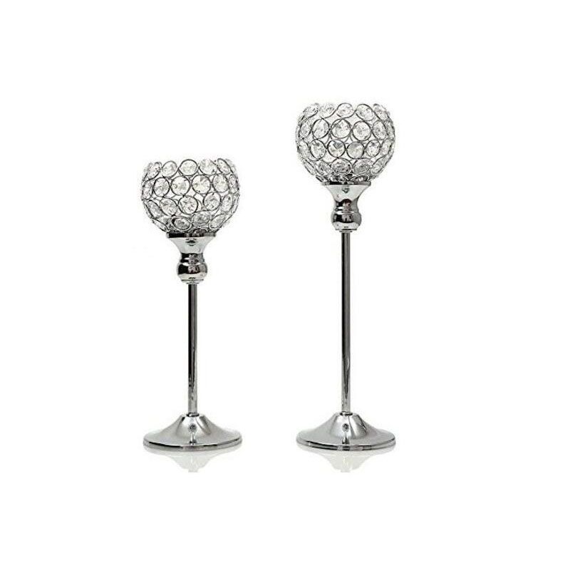 silver candle stand