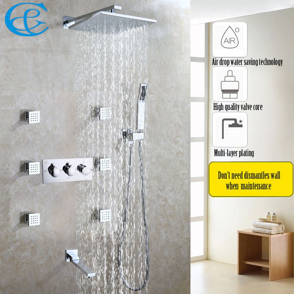 2020 Air Drop Water Saving Bathroom Shower Faucet Set Easy