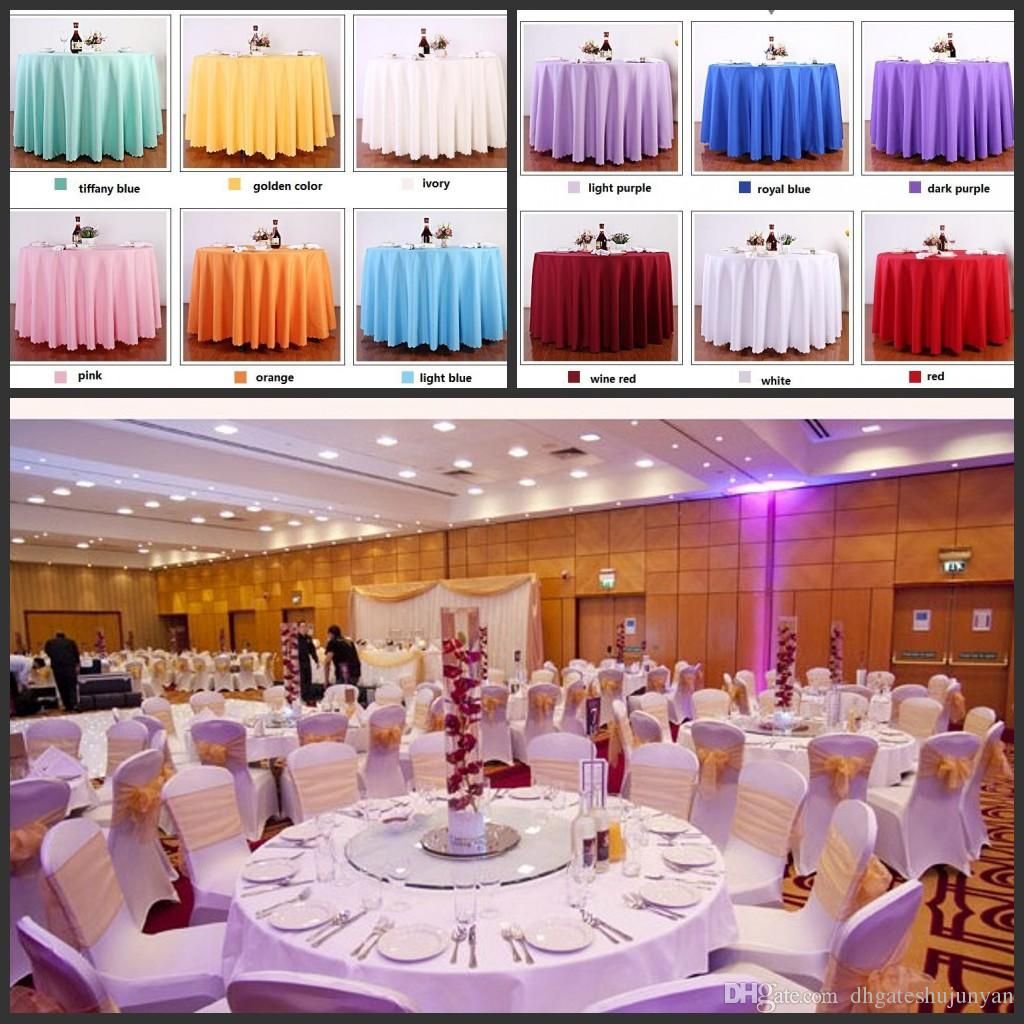 Table Cloth Table Cover Round For Banquet Wedding Party Decoration