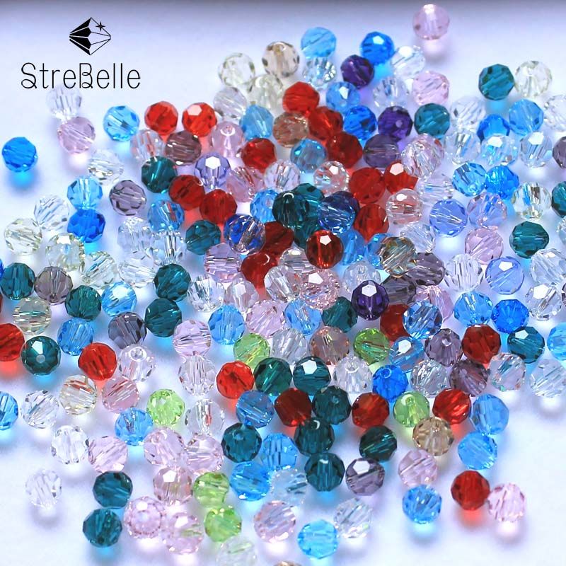 4mm bicone crystal beads