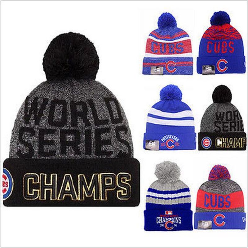 cubs world series winter hat