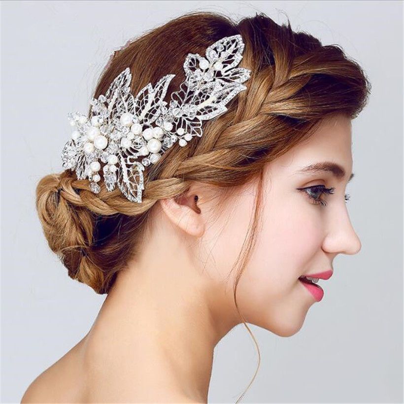 bridal flower hair clip