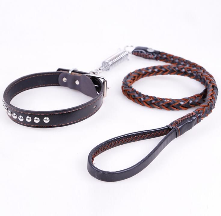 2020 Luxury Fashion Style Round Rivet Decorative Leather Dog