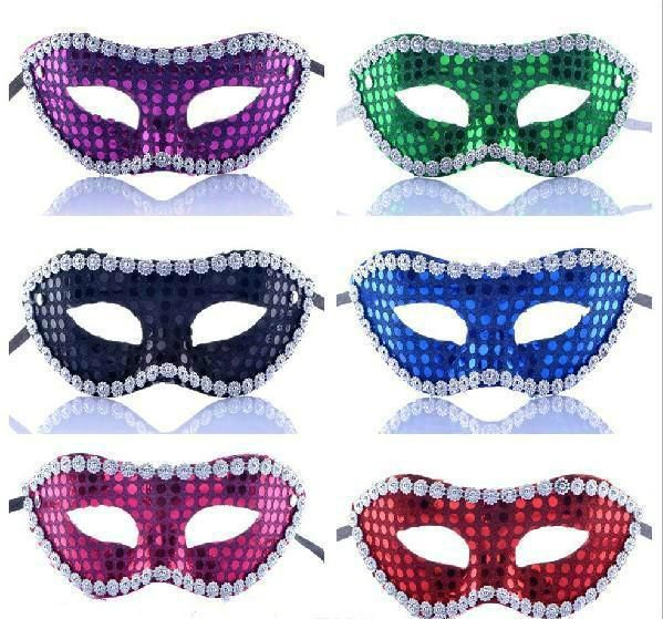 Sequin Eye Mask Masquerade Women Girls Kids Face Mask For Party Fancy Dress B3