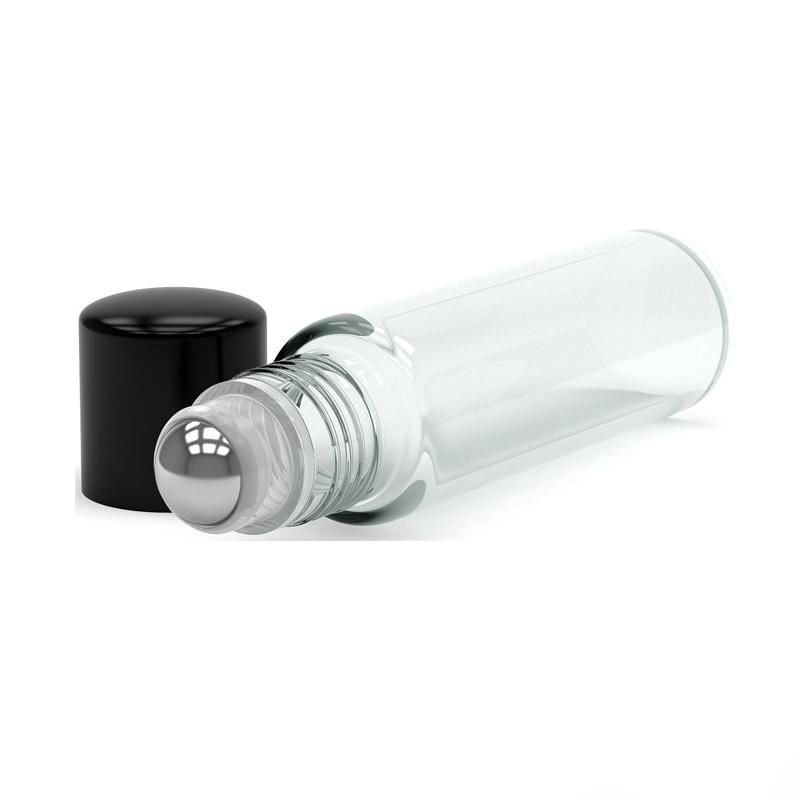 Clear Bottle Black Cap