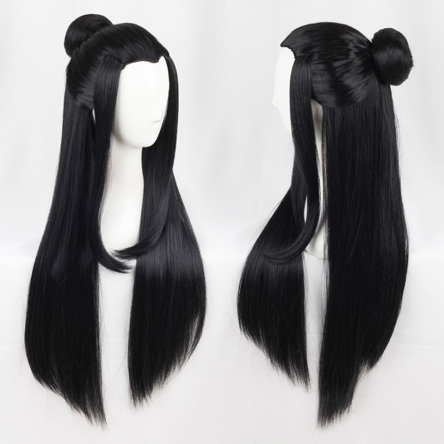 70cm ancient chinese hair black warrior cosplay accessories warrior hair  halloween cosplay products