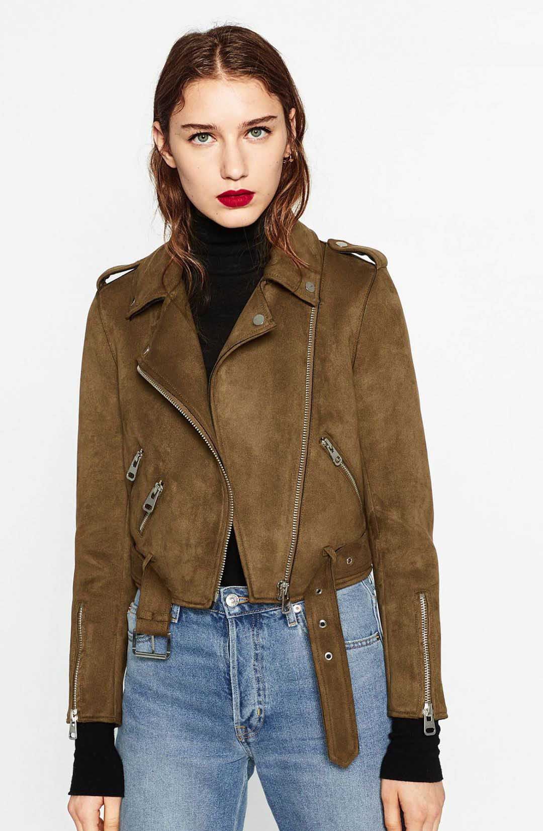 women's suede bomber jacket