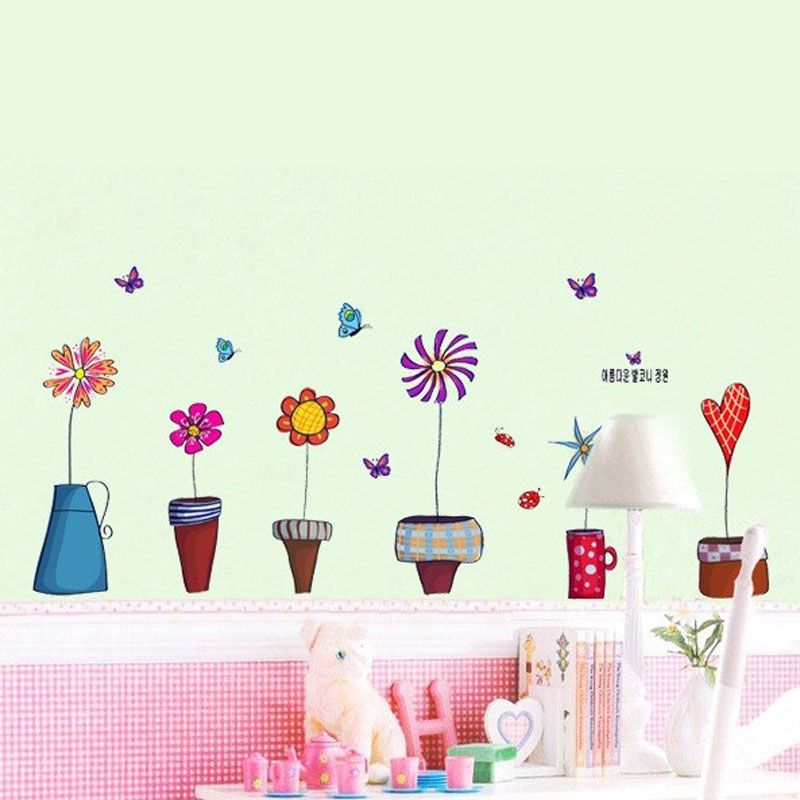Cute Flower Wall Sticker Cucina Vetrofania Butterfies Wall Stickers ... Cute Flower Wall Sticker Cucina Vetrofania Butterfies Wall Stickers ...