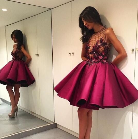 2018 nuevos vestidos de baile corto de llegada Vestidos de quinceañera de la flor vestido