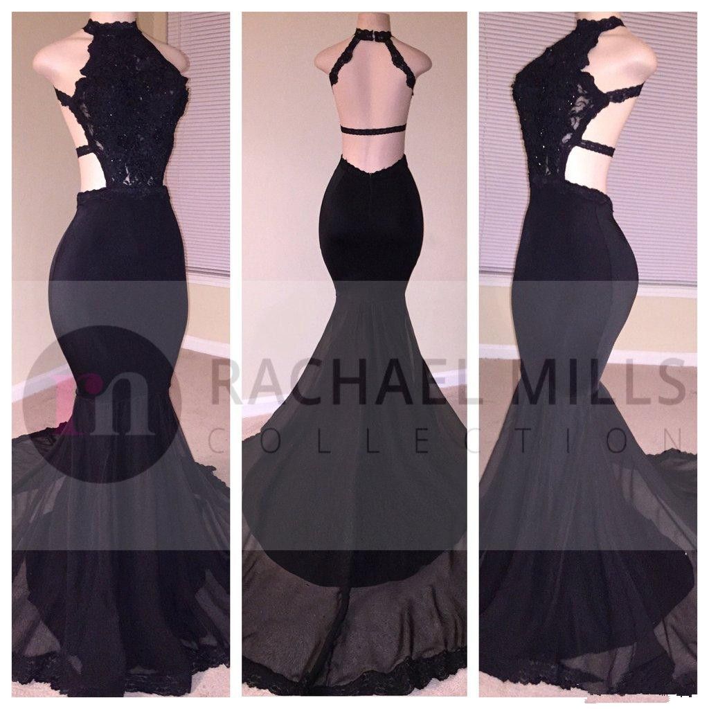 black dress mermaid style