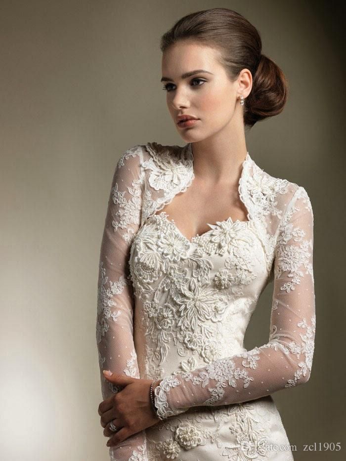 Long sleeve lace hotsell bolero for wedding dress