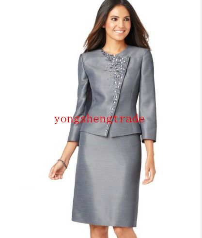 Grosshandel Stickerei Satin Damen Kleidung Grau Custom Made Frauen Anzug Von Yongshengtrade 99 41 Auf De Dhgate Com Dhgate