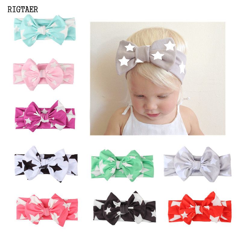 Acheter Bebe Garcon Et Fille Bandeau Mignon Cinq Etoiles Imprime Noeud Noeud De Cheveux Avec Bebe Coiffe Lait Soie Soie Echarpe Accessoires De Cheveux De 12 69 Du Qisong306 Fr Dhgate Com
