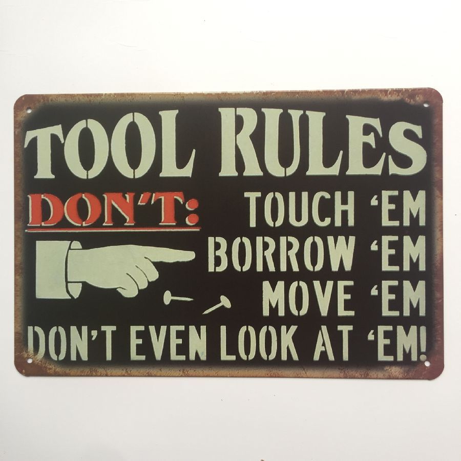 DL-Looking for a rules sign for the man cave gift.Tin Metal Signs wall decor DL-Looking for a rules sign for the man cave gift.Tin Metal Signs wall decor