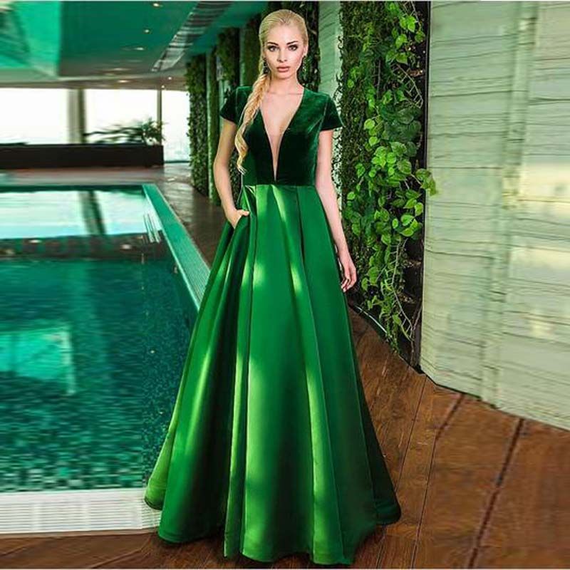 deep green gown