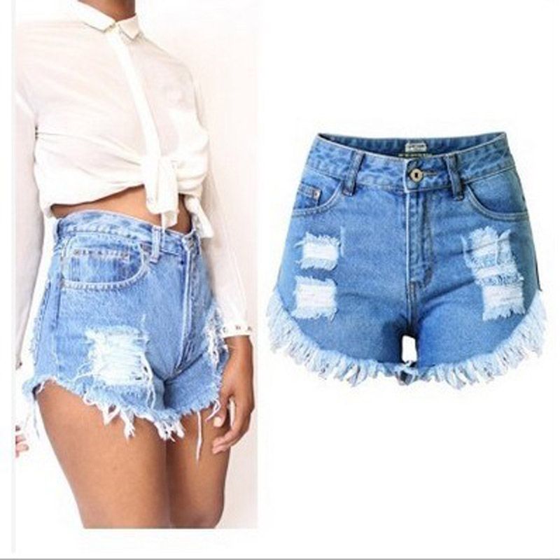 shorts jeans strappati