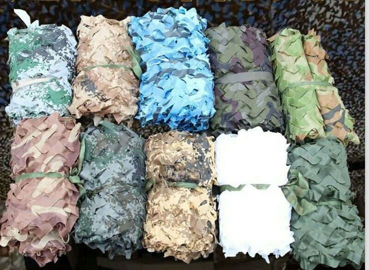 Reversible camouflage net white breeze view shade sail frame steel wire 3x6m 