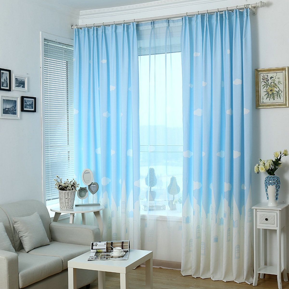 2019 Castle Curtain For Kids Cartoon Curtains For Children Bedroom With Bright Color Blackout Pink Bluecofriendlye Green From Bigmum 13 41