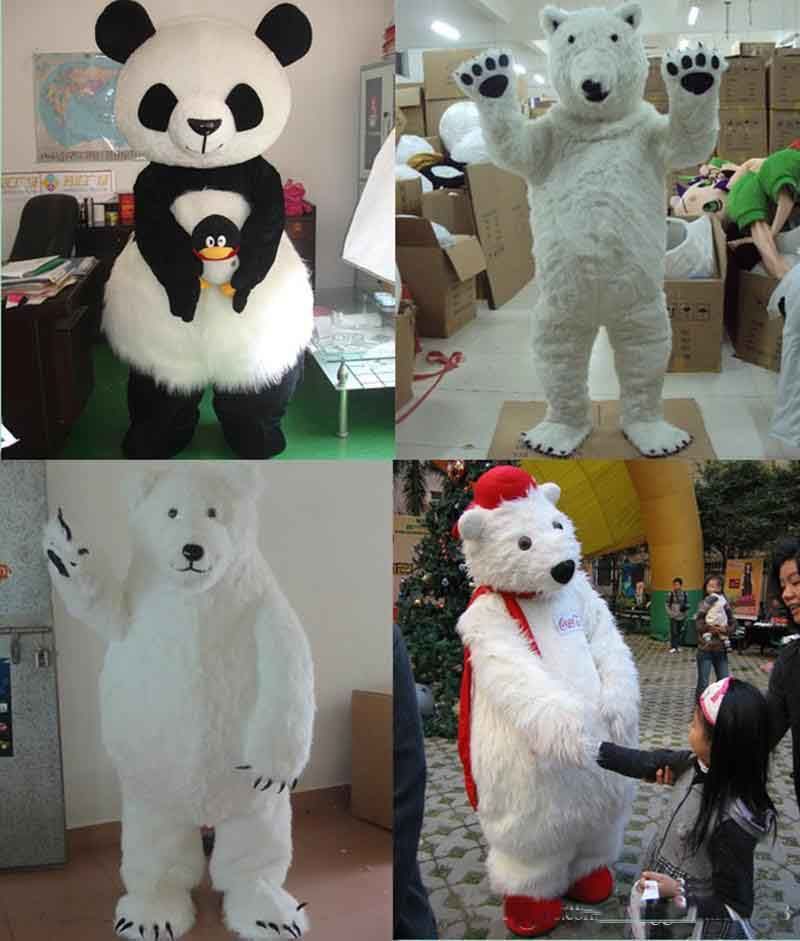 Polar Bear Mascot Costume suits High quality Dress Adults Size Party Dress