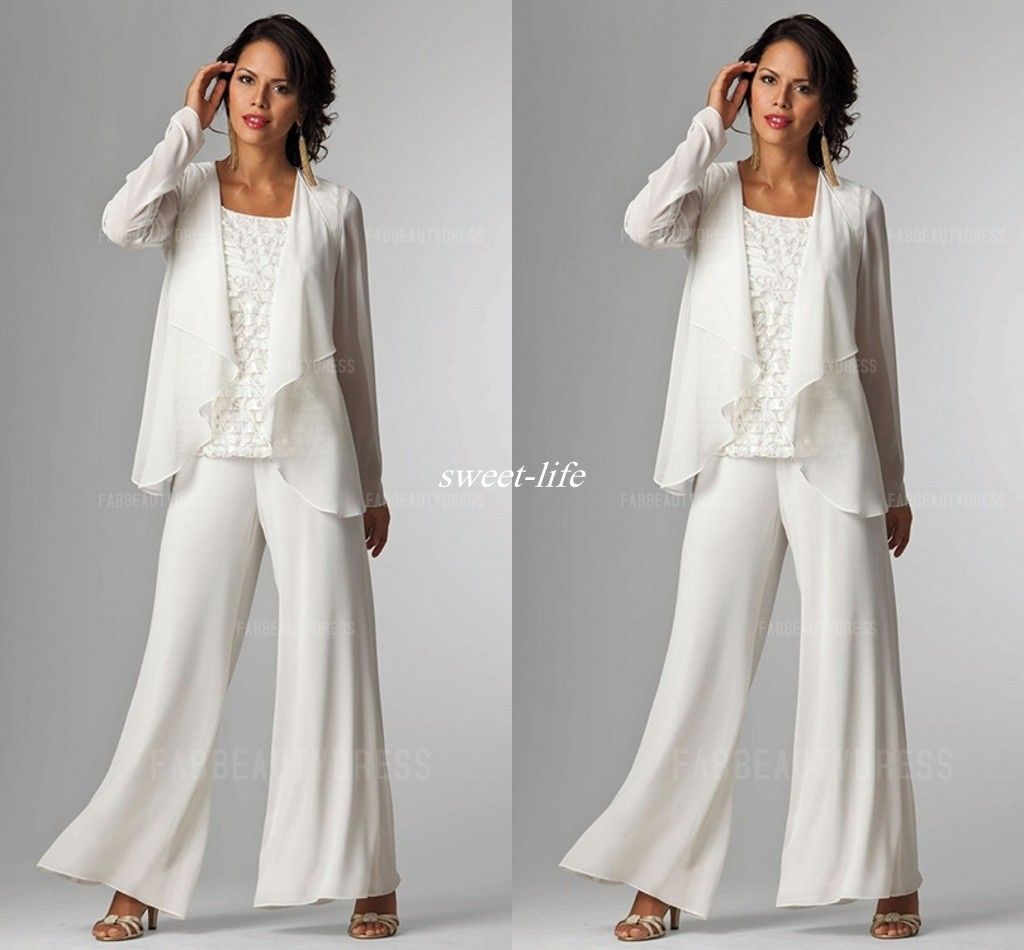 mother of the bride pant suits chiffon