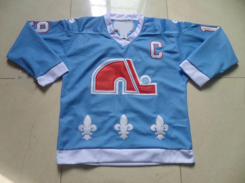 Mens Quebec Nordiques Vintage 19 Joe Sakic Hockey Jerseys Baby