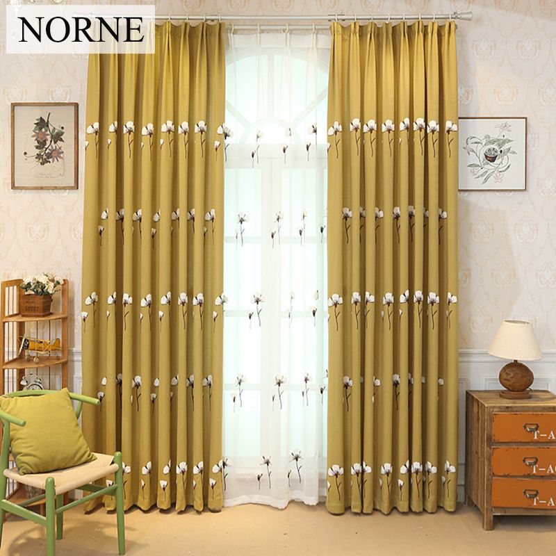 2019 Norne Modern Embroidered Window European Country Style Curtain Drapes For Bedroom Living Room Kitchen Door Blinds Sheer Curtains From