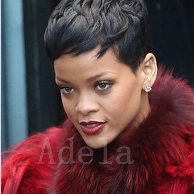 Short Black Cut Human Hair Wigs For Black Women Freely Making