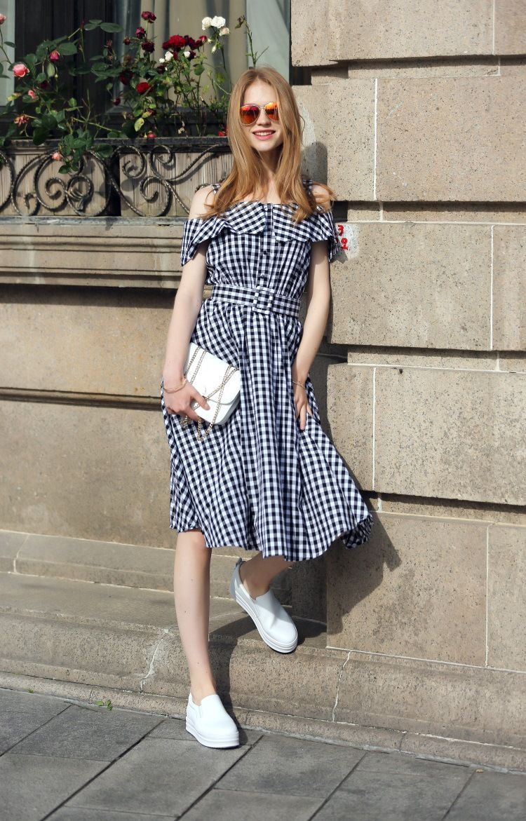 Vestido de verano de la tela escocesa vintage vestidos de fiesta de las volante
