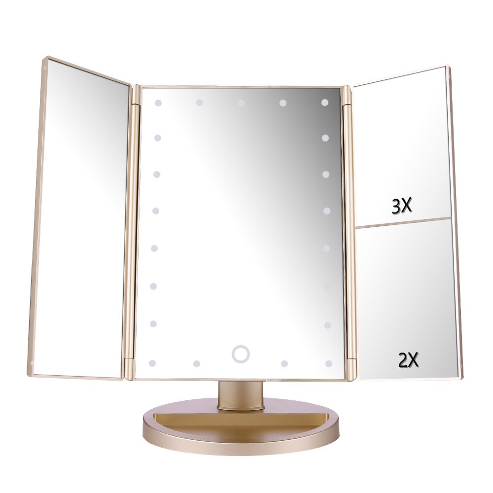 Desconto De Easehold 21 Leds Espelho Maquiagem Led Dobrável Dentro Da Bateria Mini Portátil Folding Compact Cosmetic Light Retail China Dhgate Com Maquiagem Espelho De Led, Best Makeup Mirror With Lights Canada