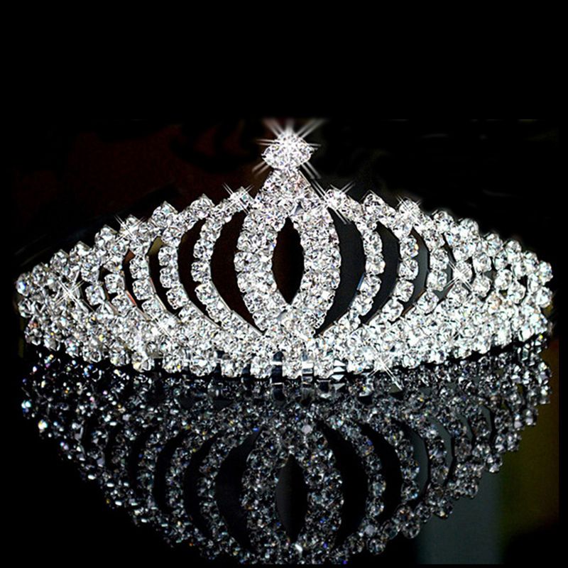 Elegante Corona De Novia Plata Tiara Tocado Creativo Elegante Corona De Novia Plata Tiara Tocado Creativo