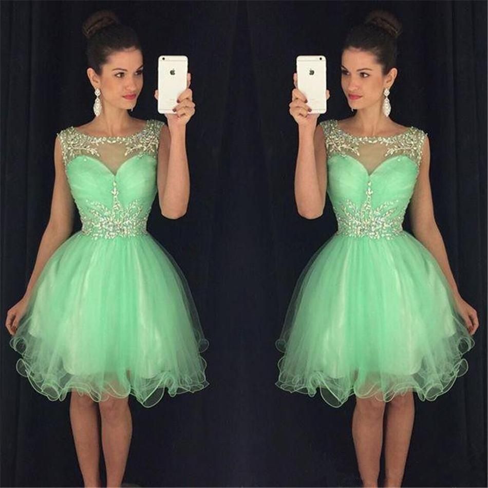 Yellow Tulle Beaded Short Homecoming Dresses Red Puffy Skirt Sexy Hollow Back Short Prom Dress Plus Size Pageant Party Gowns From Aiyawedding, $116.69 | DHgate.Com