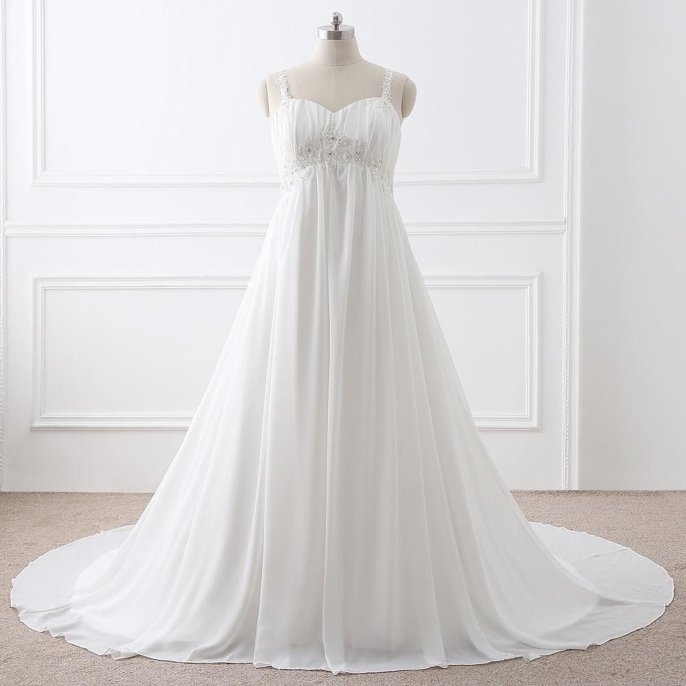 empire wedding dress plus size