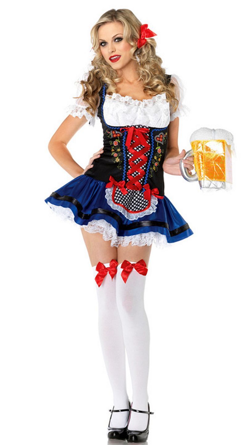 Wholesale German Bavarian Beer Garden Bar Serving Girl Oktoberfest