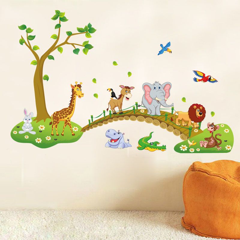 Animal Wall Sticker for Rooms Bedroom Decorations Wallpaper Mural Home Art Decals Cartoon Lion Koala Panda Kangaroo Tortoise Bear Combination Stickers 6Sheets Animal Wall Sticker for Rooms Bedroom Decorations Wallpaper Mural Home Art Decals Cartoon Lion Koala Panda Kangaroo Tortoise Bear Combination Stickers 6Sheets